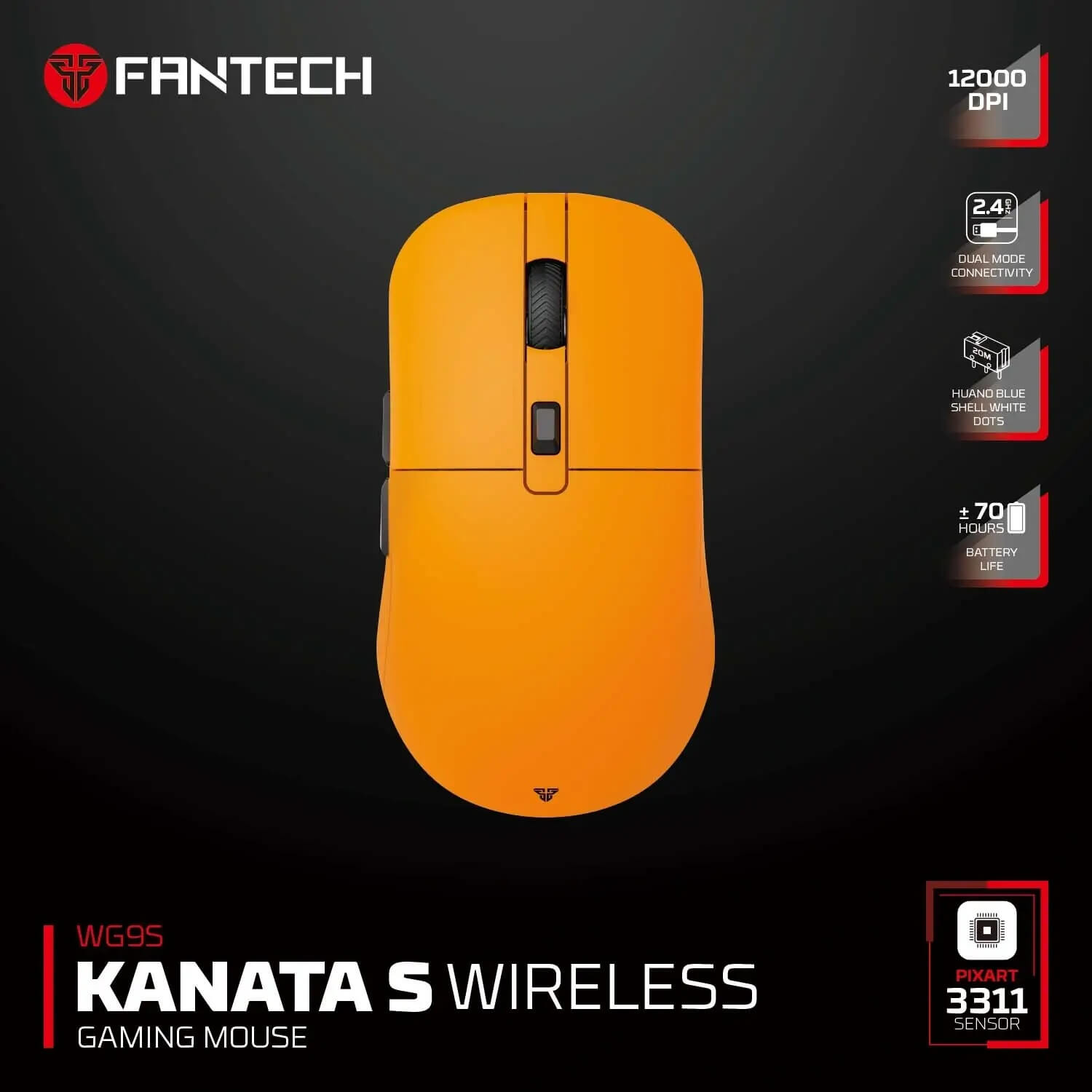Fantech Kanata S WG9S 12000 DPI Wireless Mouse Price Nepal