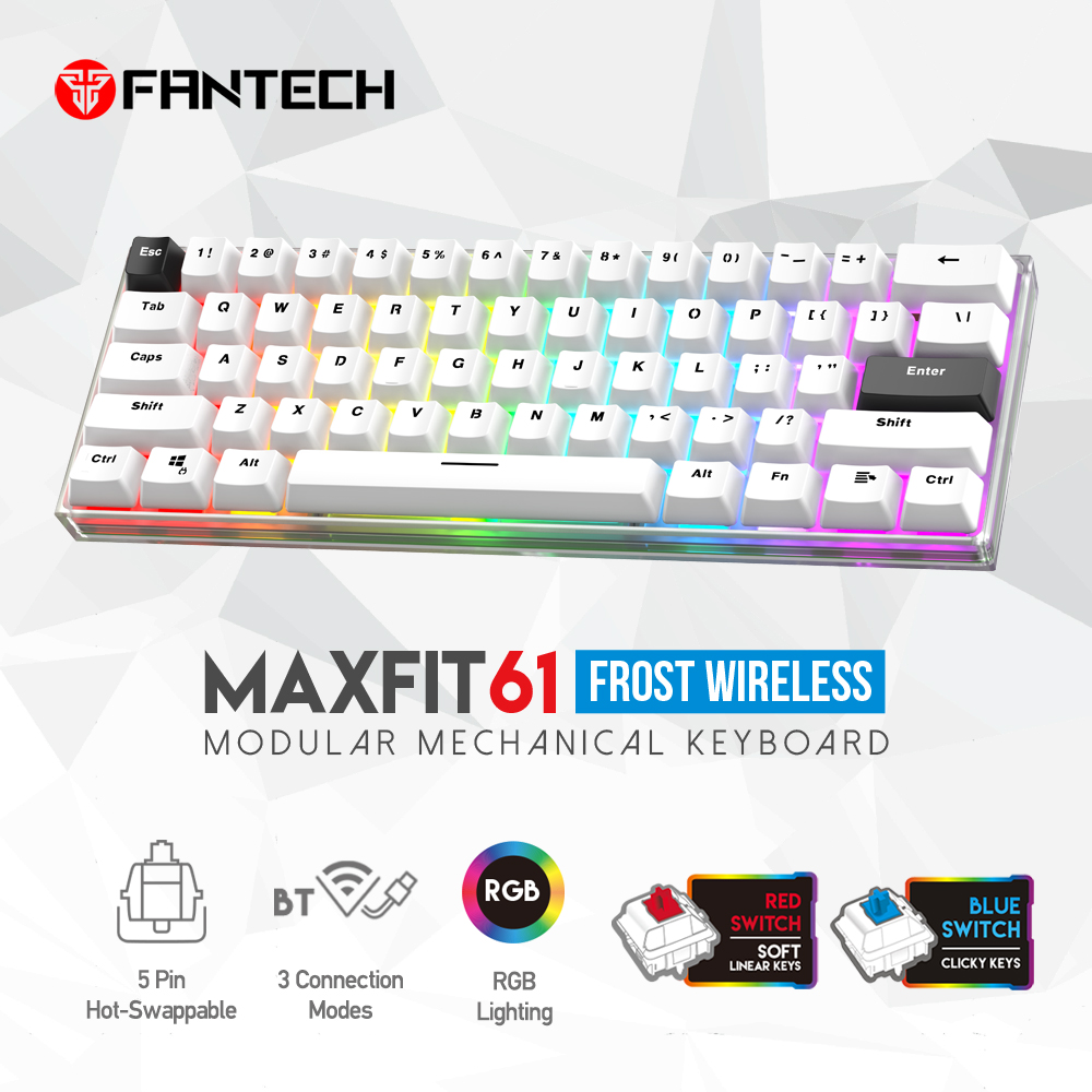 Fantech MAXFIT61 MK857 Frost Wireless Keyboard Price Nepal