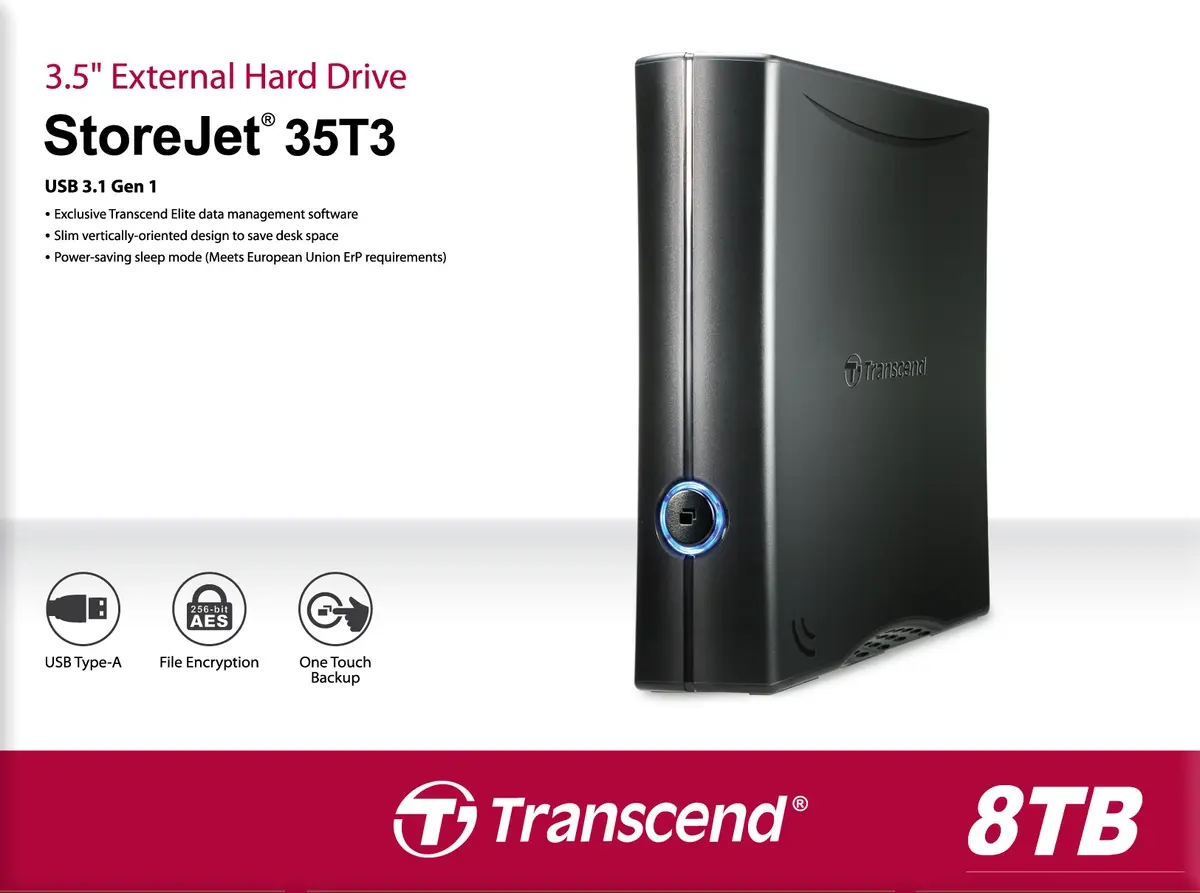 Transcend StoreJet 35T3 8TB Desktop HDD Price in Nepal | 3.5
