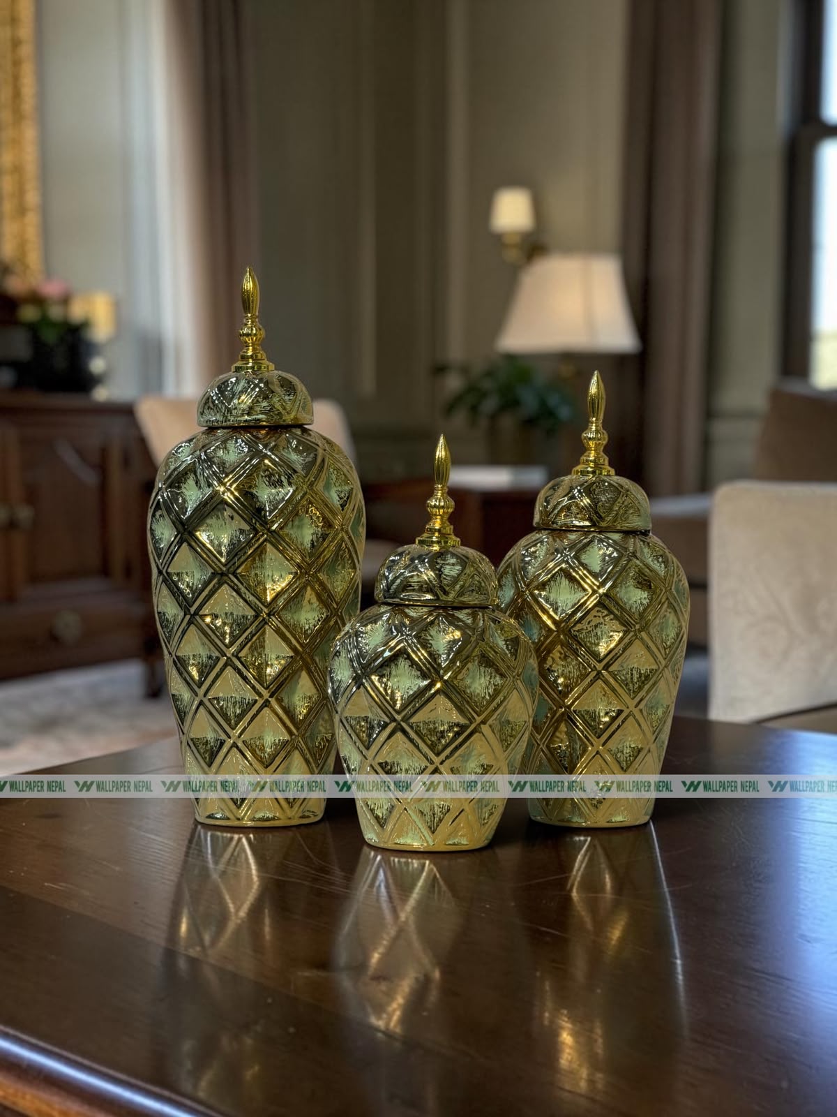 White Ceramic-Resin Ginger Jar Set-White Ceramic-Resin Ginger Jar Set WhatsApp Image 2026-09-11 at 2