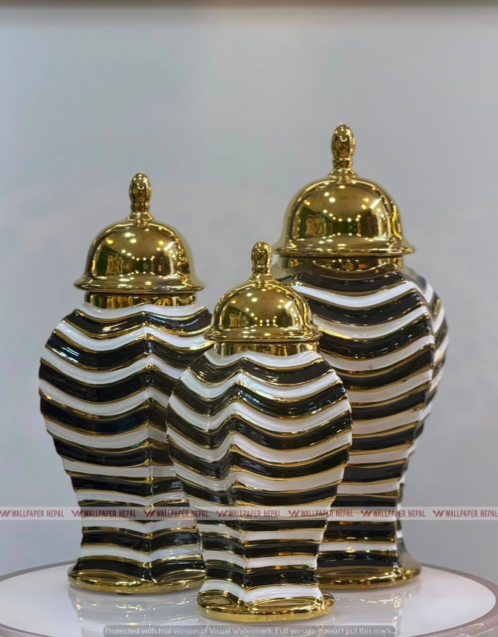 White Ceramic-Resin Ginger Jar Set-White Ceramic-Resin Ginger Jar Set WhatsApp Image 2026-09-11 at 2